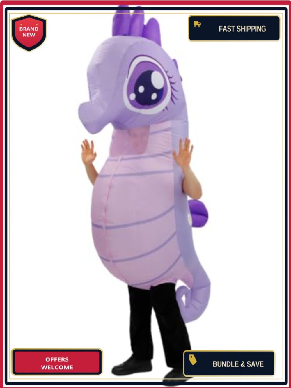 Inflatable Seahorse Costume Adult Blow Up Halloween Cosplay